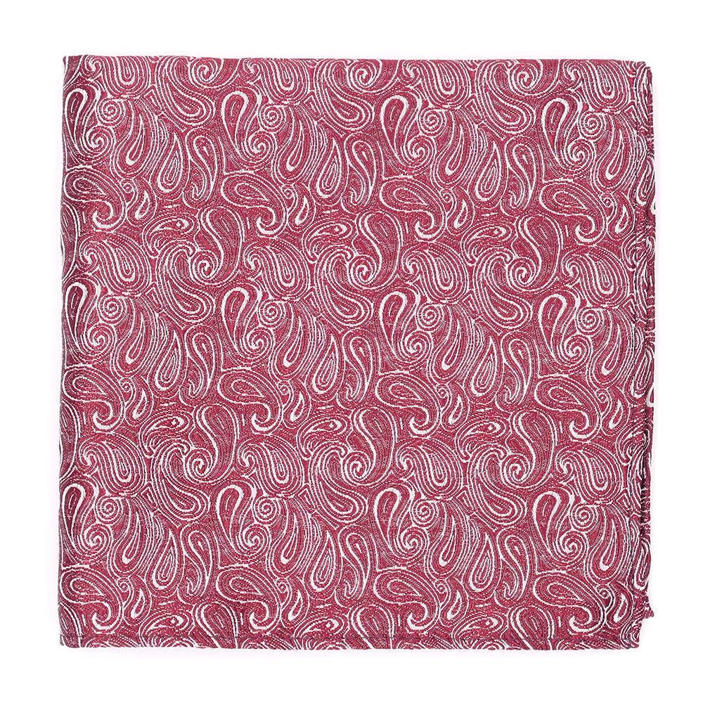 Paisley Pocket Square - Wine