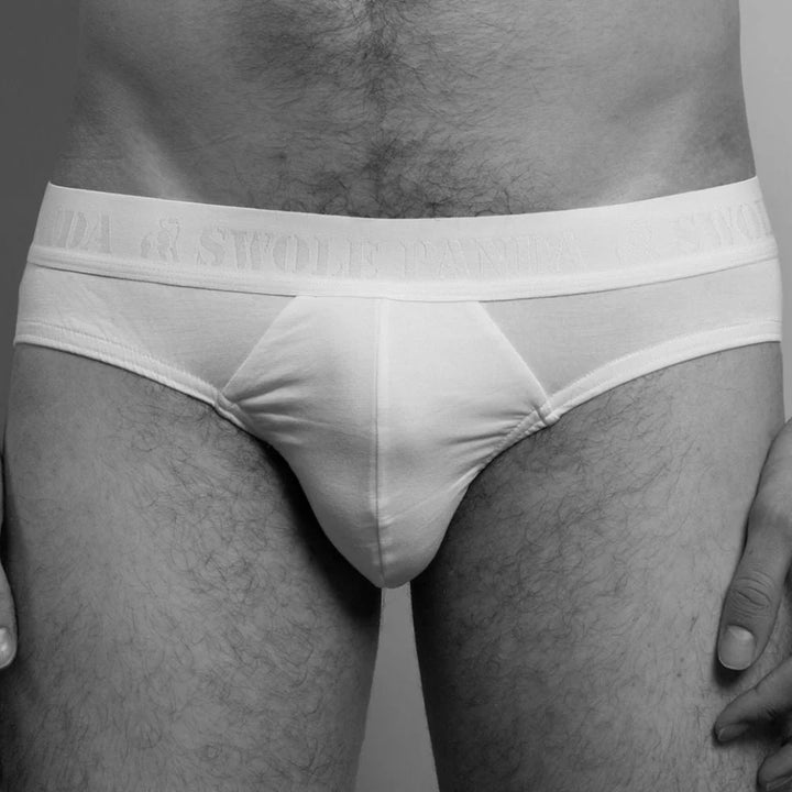 Swole Panda Bamboo Boxer Briefs 2 pack White