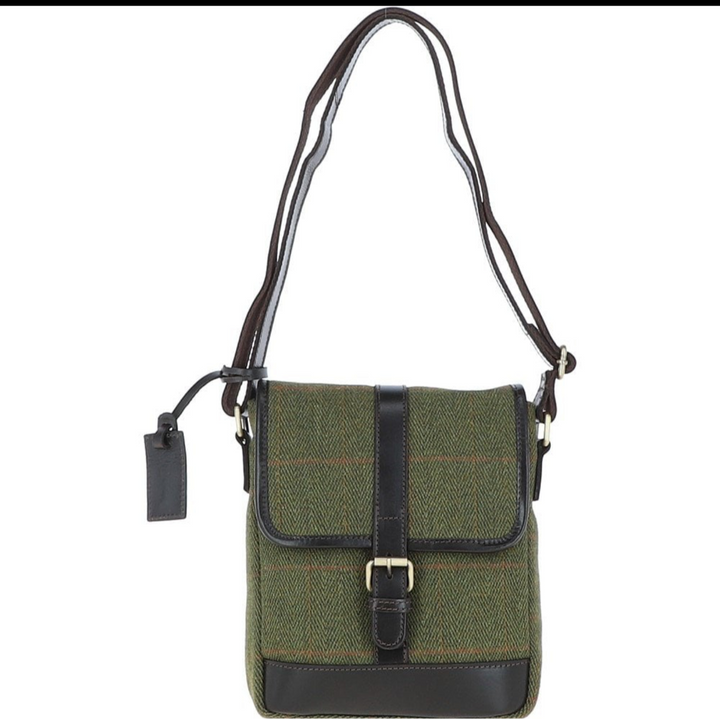 Ashwood Leather Toby Body Bag- Brown/Green