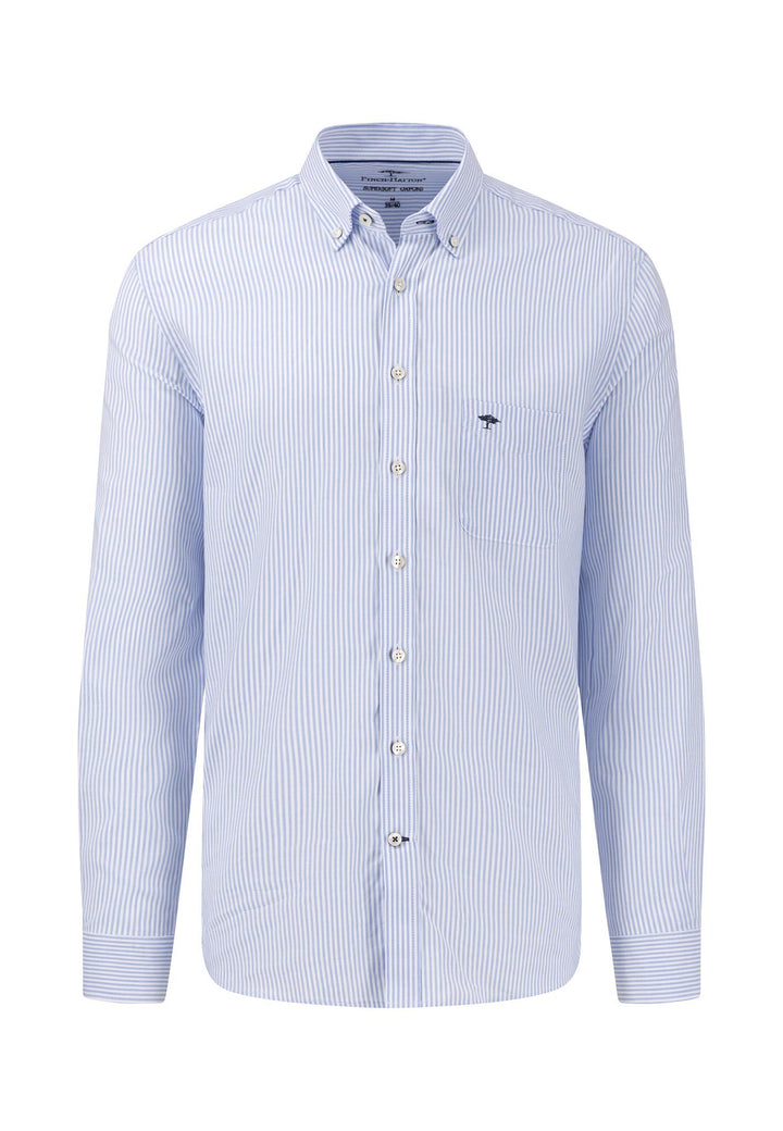 Fynch-Hatton Long Sleeve Blue & White Shirt