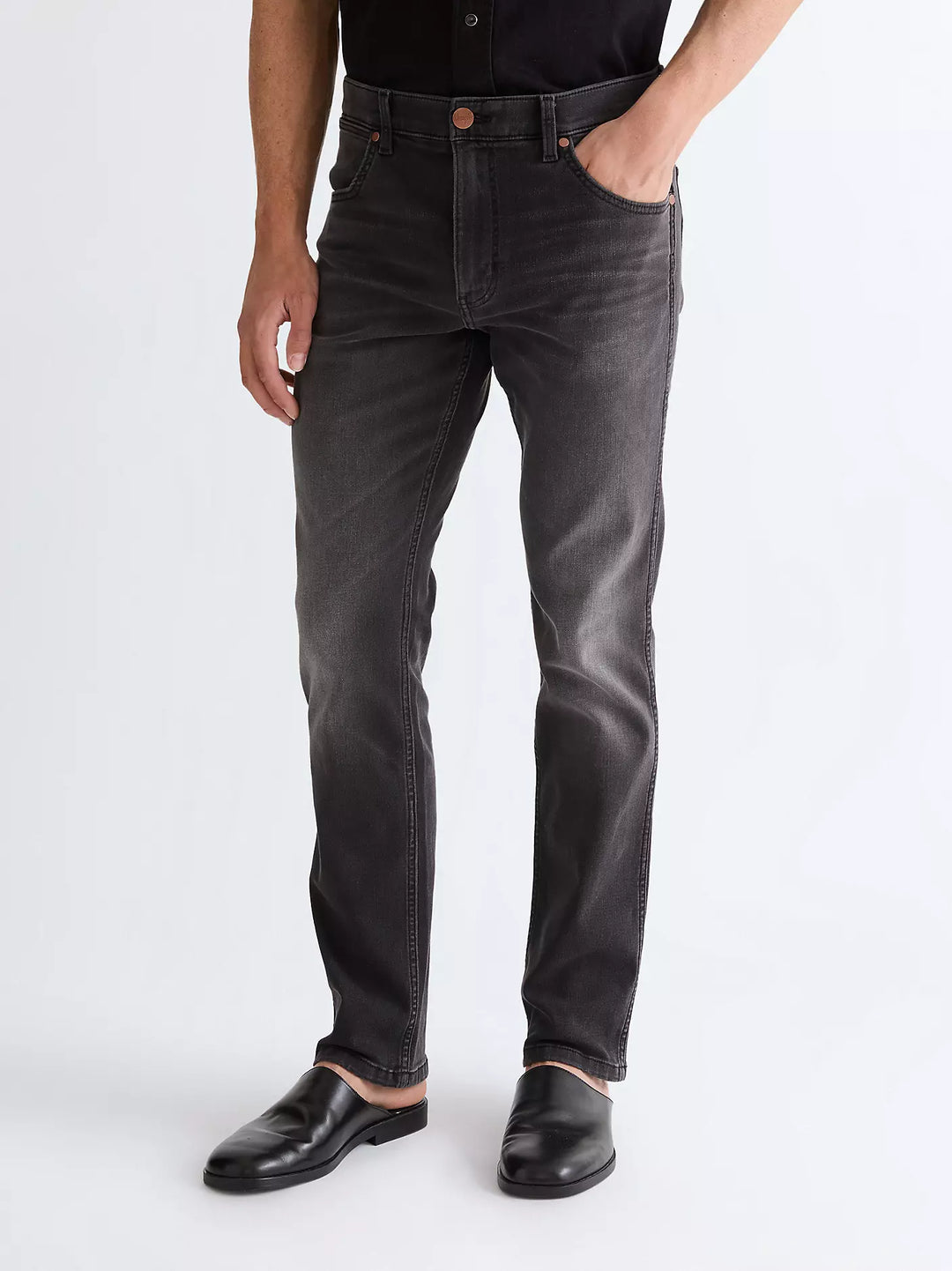 Wrangler Greensboro Straight Jean - Raven Ash