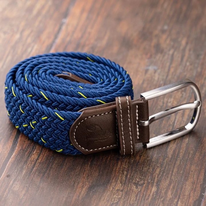 Swole Panda Woven Belt Navy /Lime