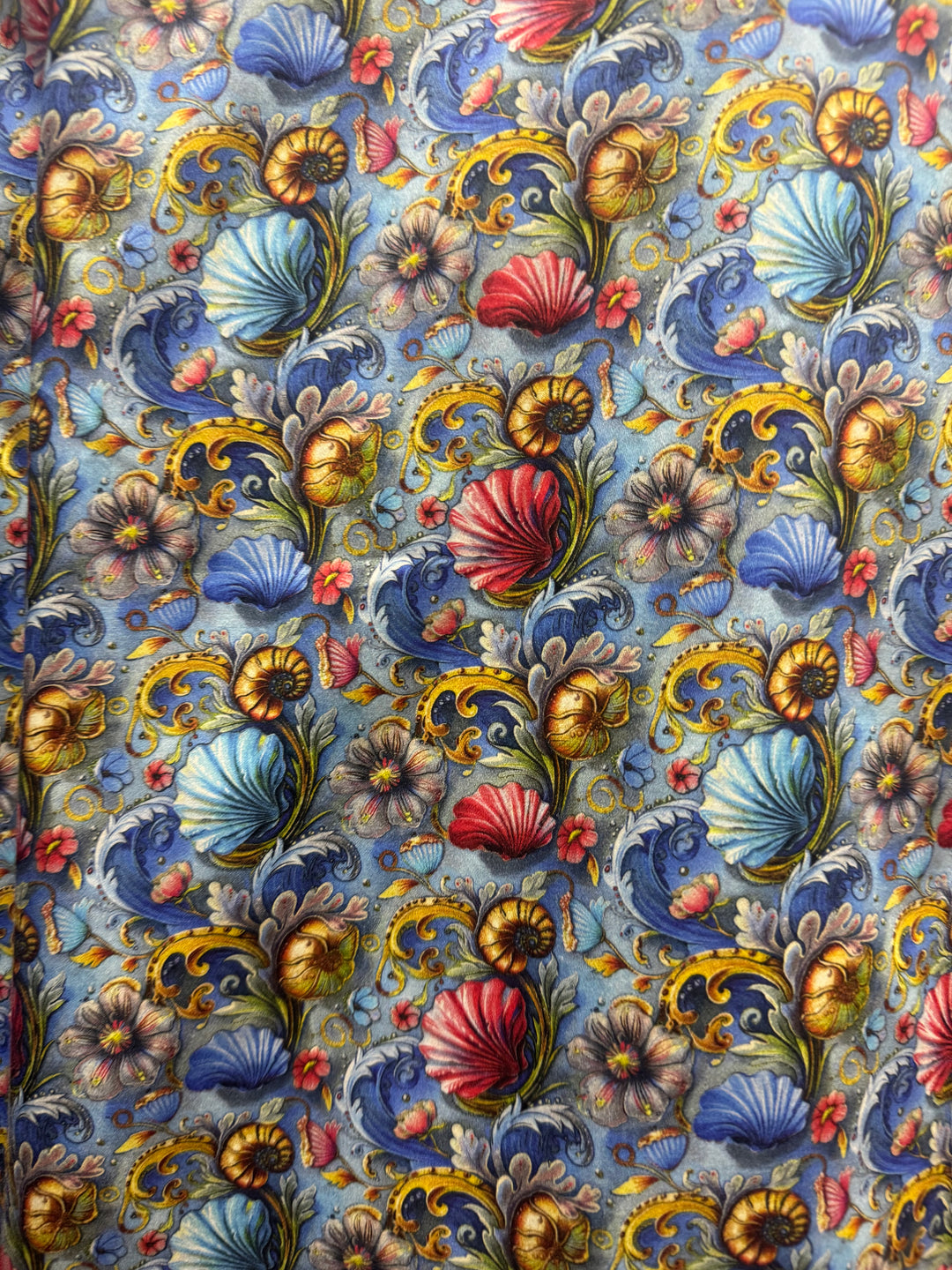 Claudio Lugli Blue Shells Long Sleeve Print Shirt