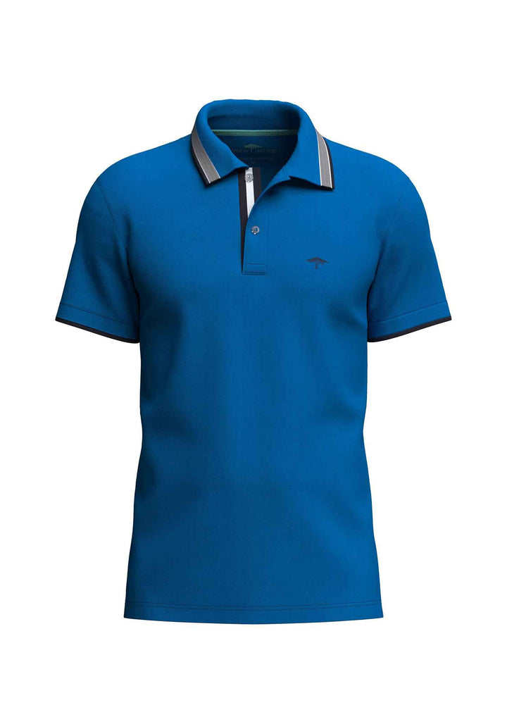 Fynch-Hatton Polo Shirt Contrasting Tip Vibrant Blue