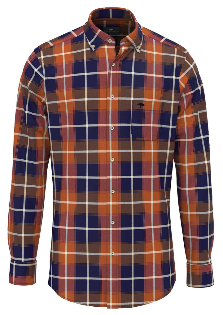Fynch-Hatton Long Sleeve Flannel Check Flame