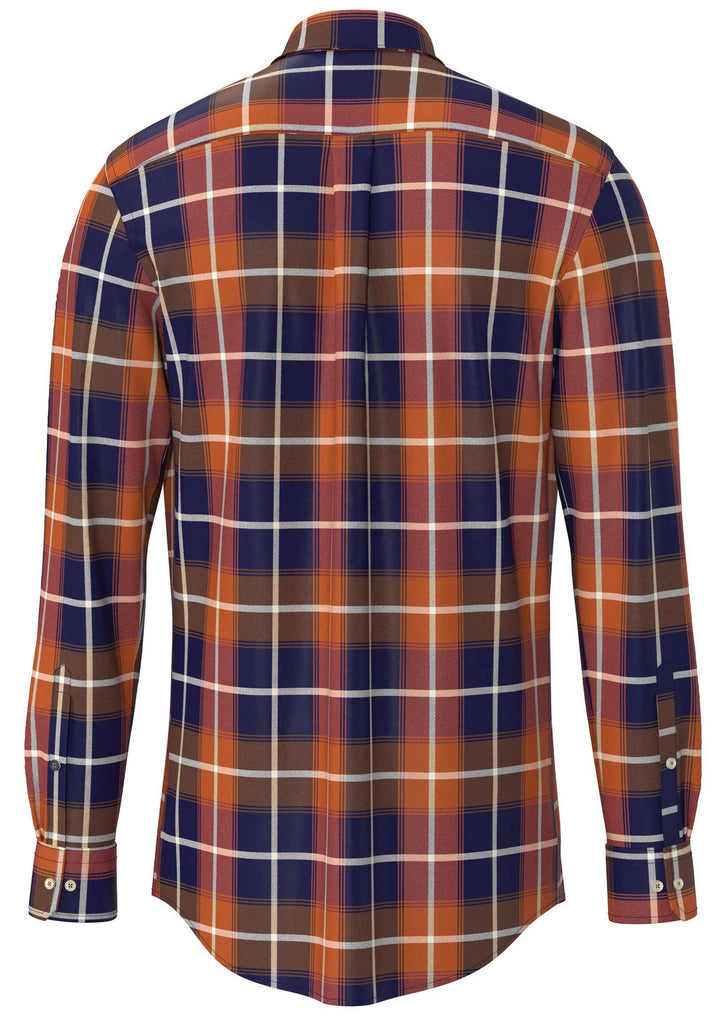 Fynch-Hatton Long Sleeve Flannel Check Flame