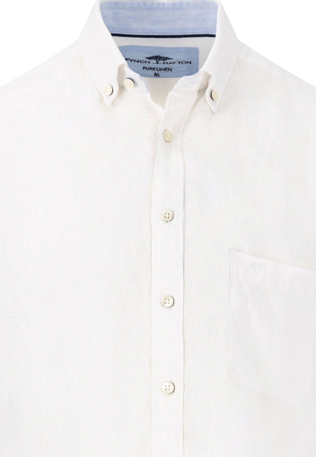 Fynch-Hatton Short Sleeve Linen Shirt White