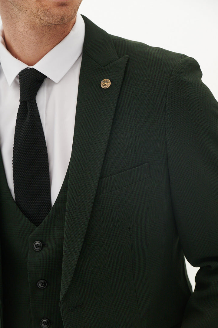 Marc Darcy Bromley Olive Green Check Jacket