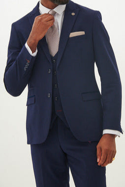 Marc Darcy Bromley Navy Check Jacket