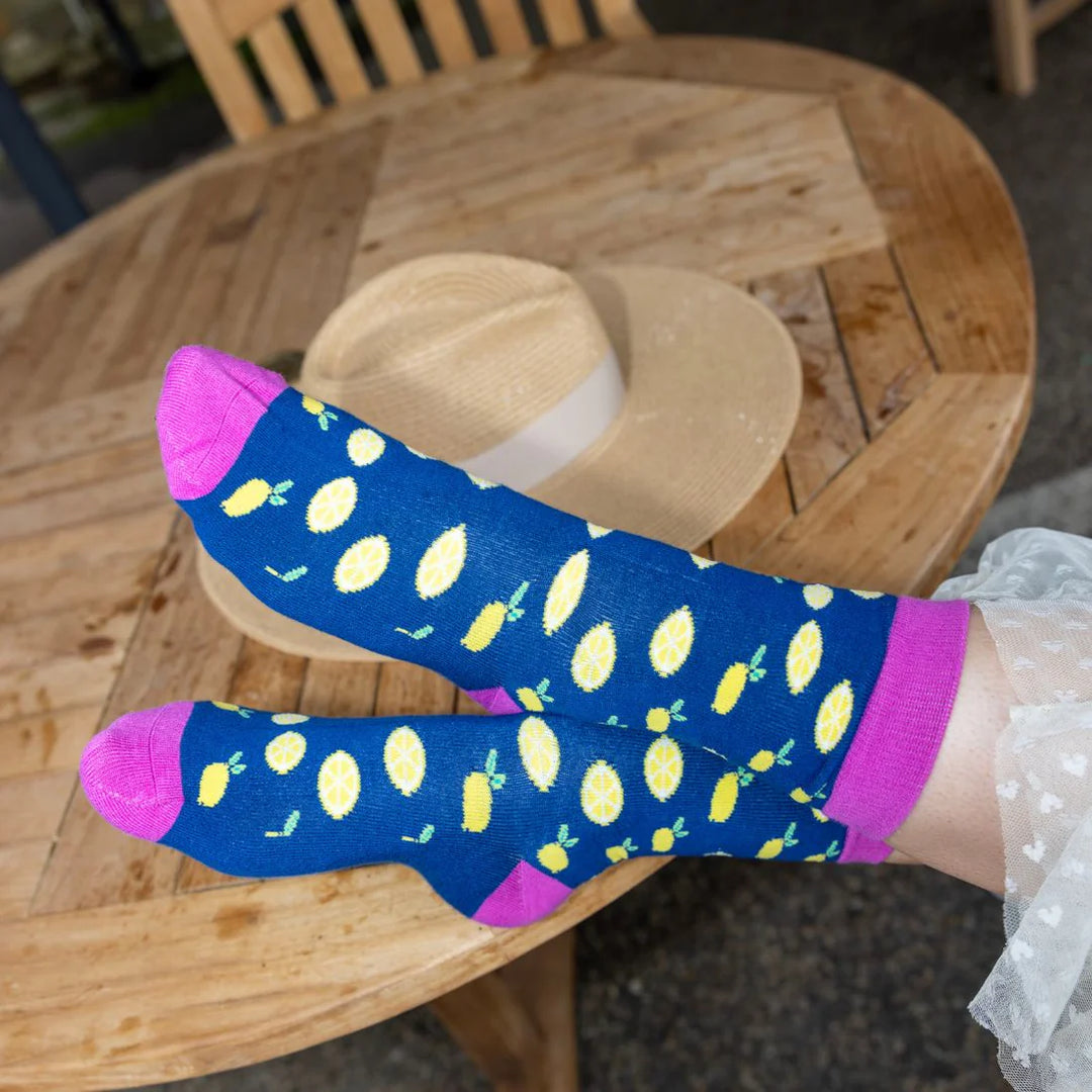 Swole Panda Lemon Bamboo Socks