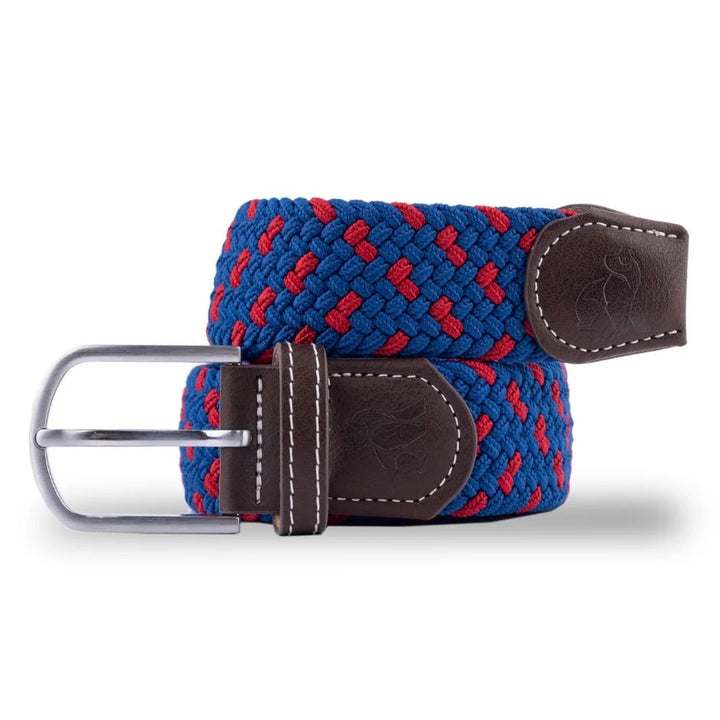 Swole Panda Woven Belt Navy/Burgundy Spot