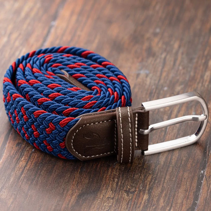 Swole Panda Woven Belt Navy/Burgundy Spot