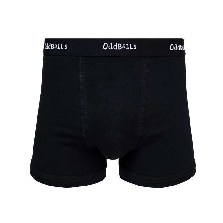 OddBalls Classic Black - Mens Cotton Boxer Shorts