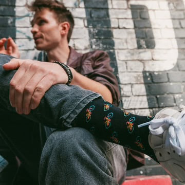 Swole Panda Black Bicycles Bamboo Socks
