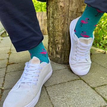 Swole Panda Flamingo Bamboo Socks 4-7