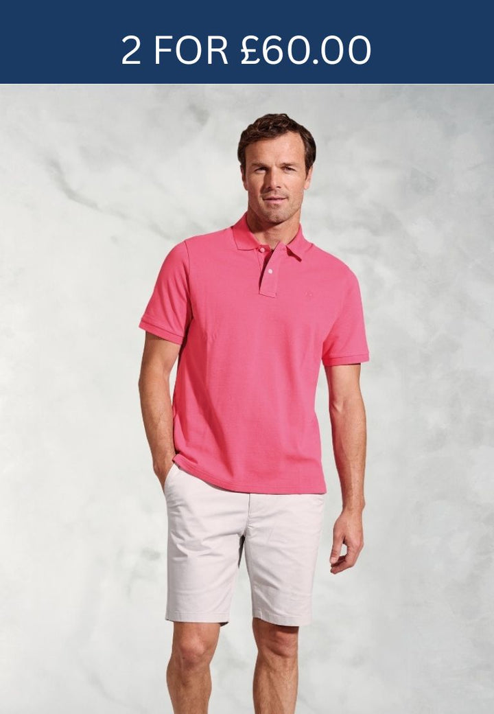 Brook Taverner Firth Polo Shirt Rose