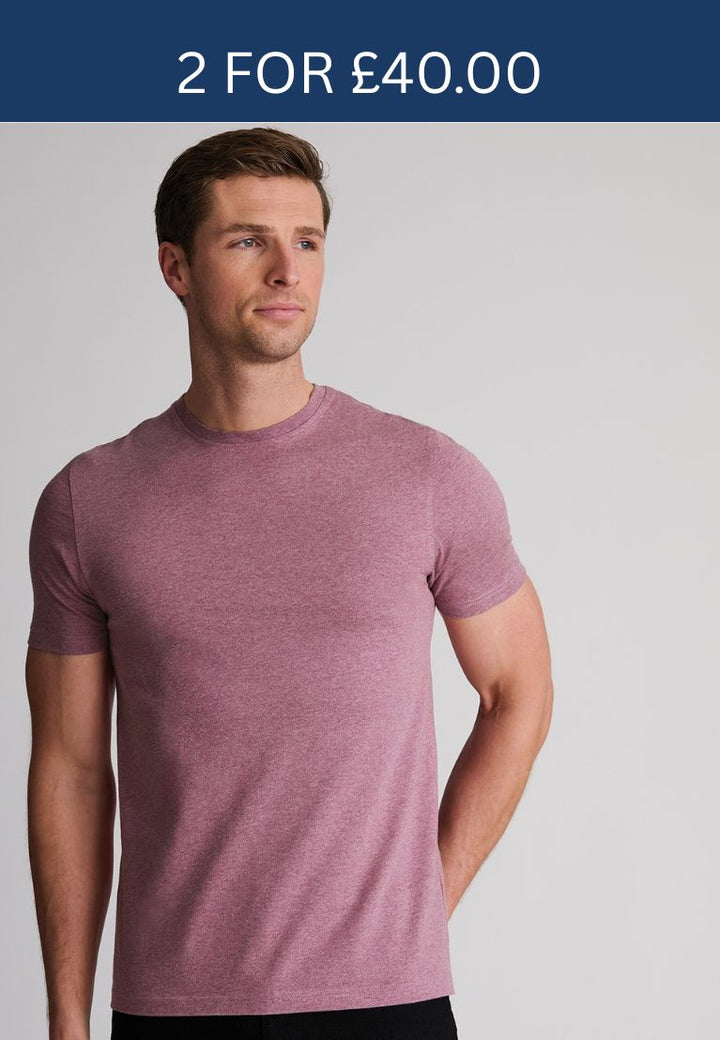 Brook Taverner Hawkes T-Shirt Mauve