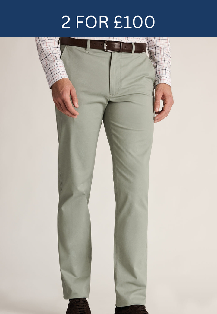 Brook Taverner Leo Slim Fit Olive Chinos