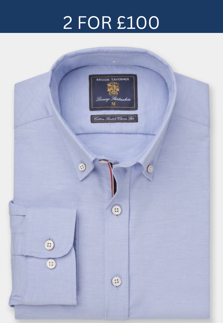 Brook Taverner Oxford Long Sleeve Blue