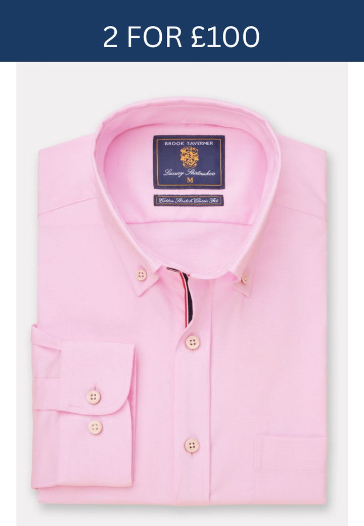 Brook Taverner Oxford Long Sleeve Pink