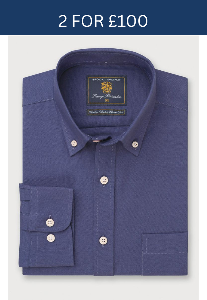 Brook Taverner Oxford Long Sleeve Navy