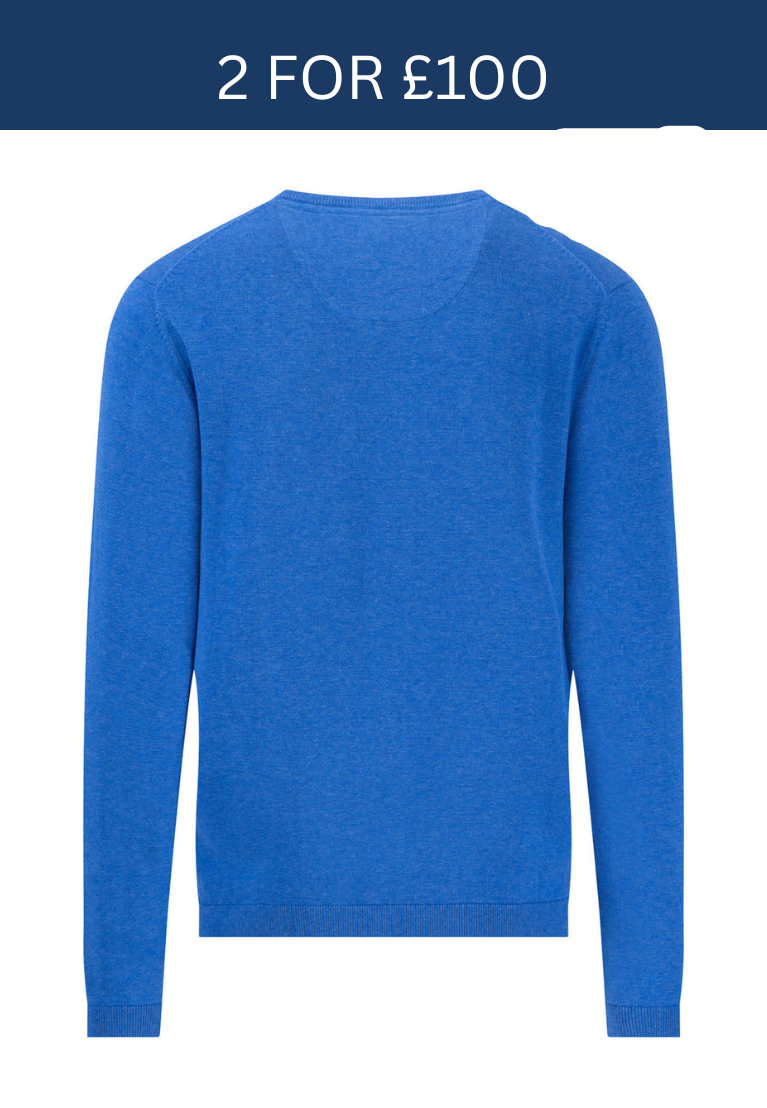Fynch-Hatton Crew Neck Strong Blue