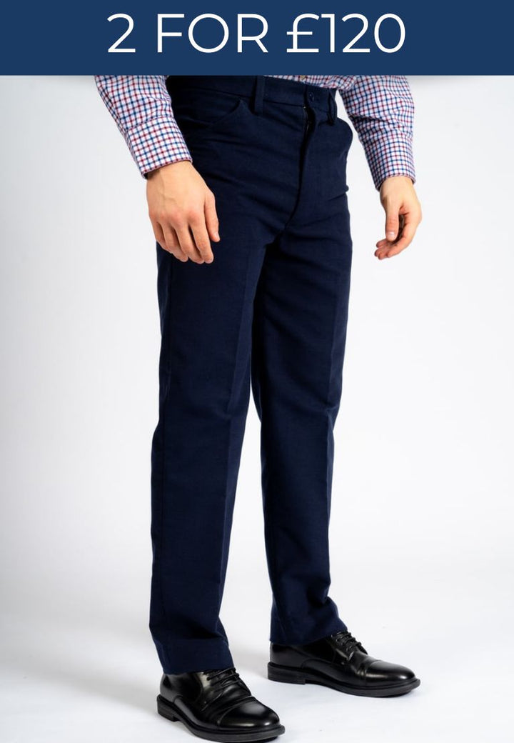 Carabou Moleskin Trousers Navy