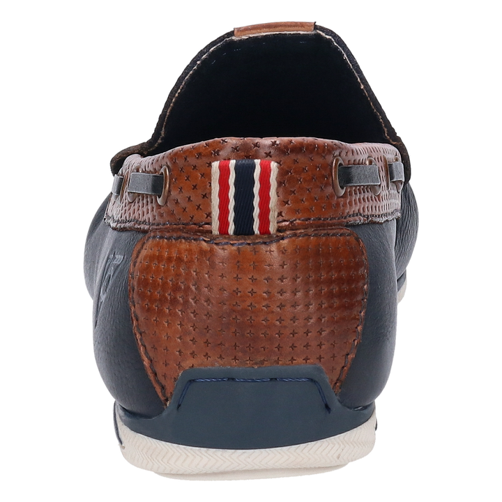 Bugatti Dark Blue Leather Mocassin