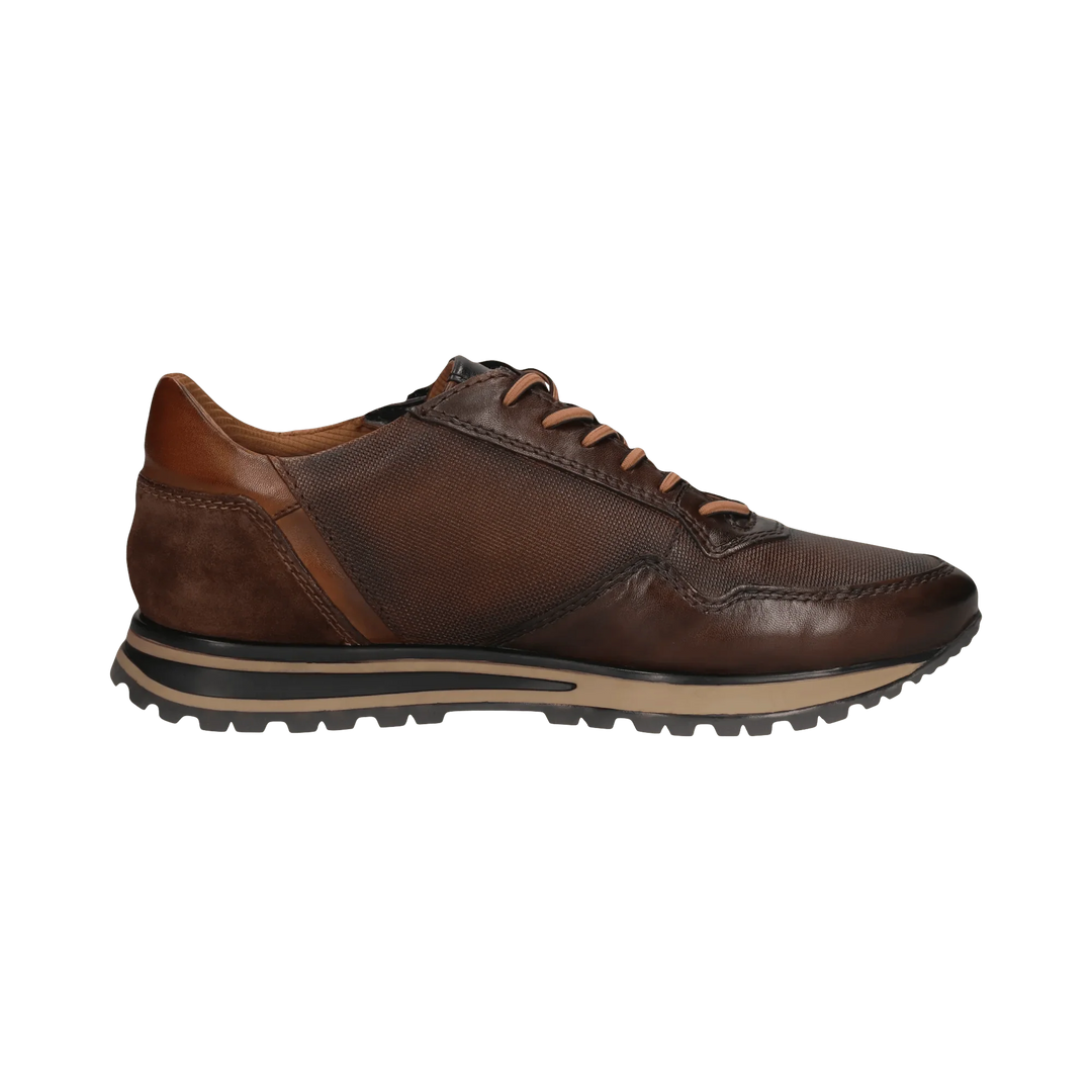 Bugatti Lace Up Wide Fit Brown Trainer