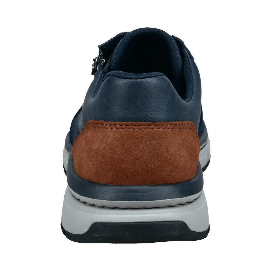 Bugatti Lace Up Wide Fit Dark Blue Trainer