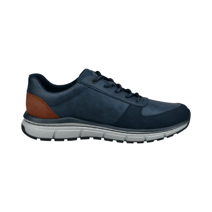 Bugatti Lace Up Wide Fit Dark Blue Trainer