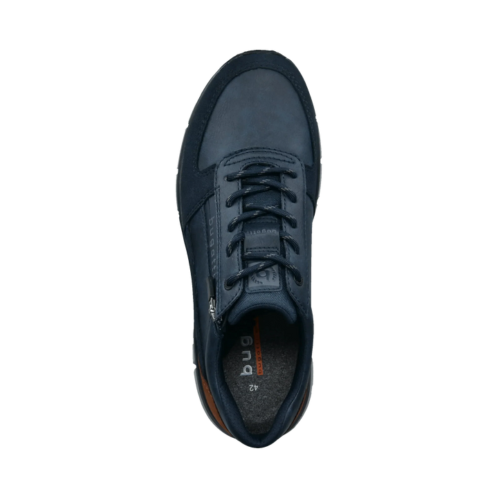 Bugatti Lace Up Wide Fit Dark Blue Trainer