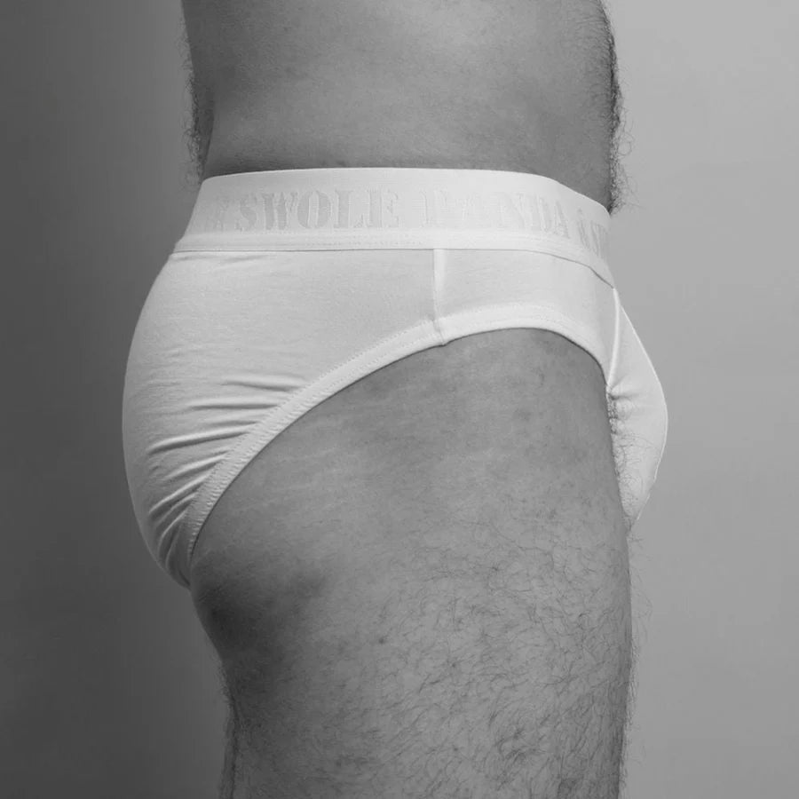 Swole Panda Bamboo Boxer Briefs 2 pack White