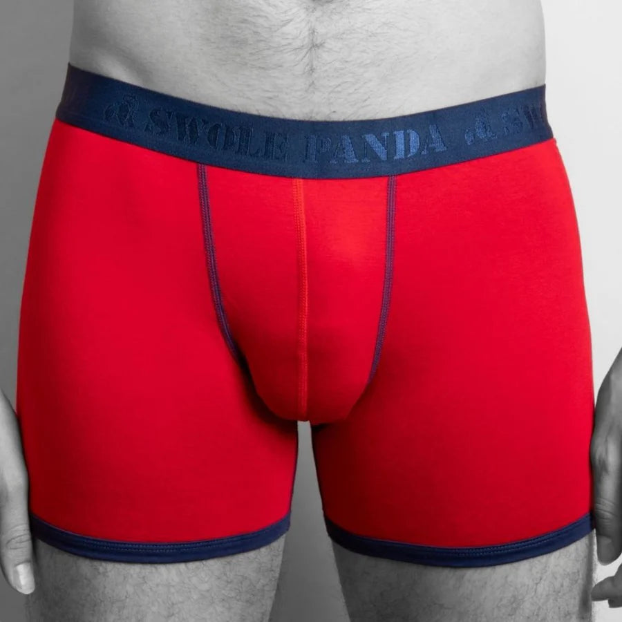 Swole Panda Bamboo Boxer Shorts 2 pack Red and Hearts