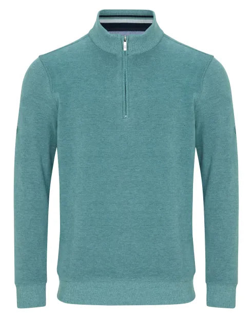 Douglas & Grahame Drifter Sweatshirt Zip Neck Turquoise