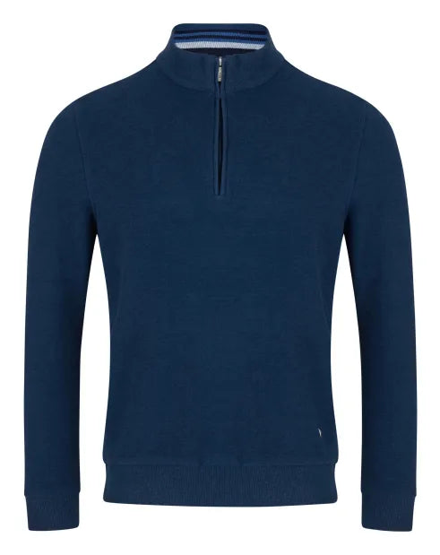 Douglas & Grahame Drifter Sweatshirt Zip Neck Navy