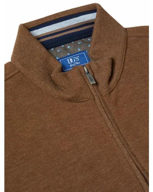 Douglas & Grahame Drifter Sweatshirt Zip Neck Taupe