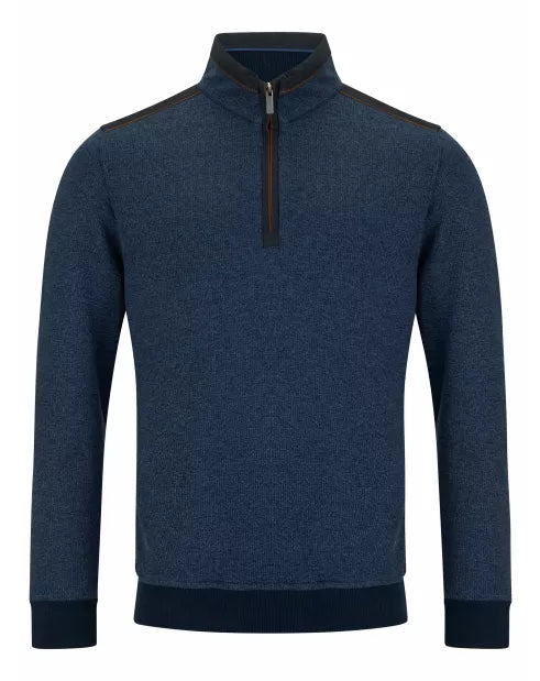 D&G Sweatshirt Navy Quarter Zip Jumper