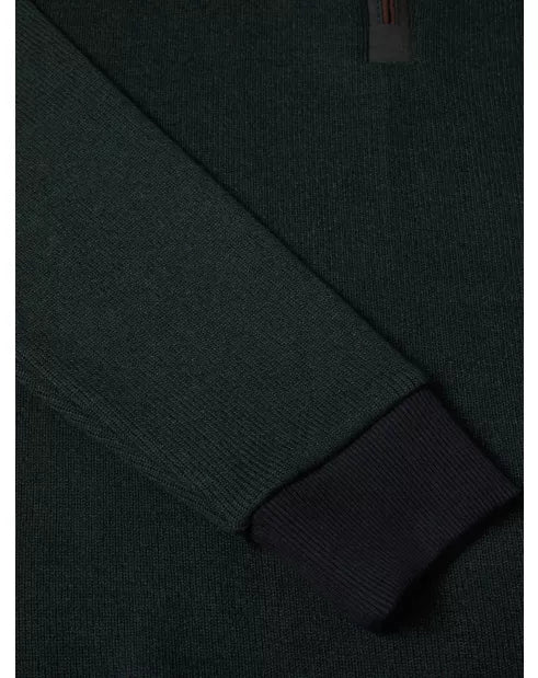 D&G Sweatshirt Green Quarter Zip Jumper