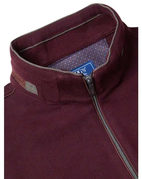 Douglas & Grahame Drifter Sweatshirt Zip Neck Red