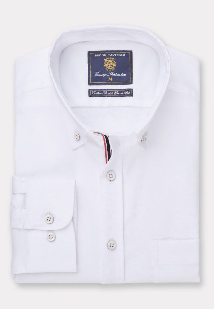 Brook Taverner Oxford Long Sleeve White