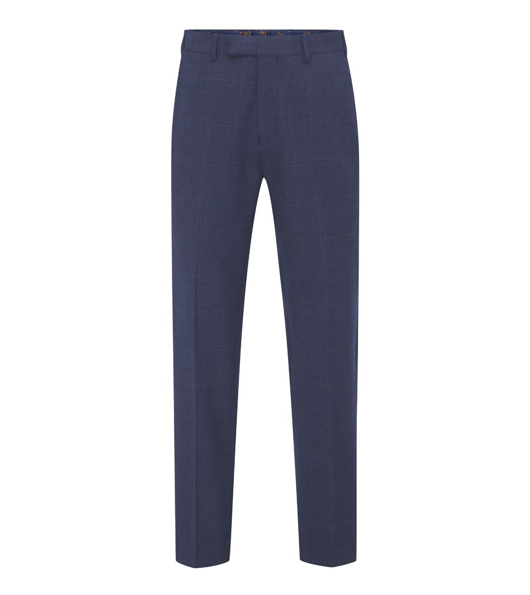 Skopes Guildford Tailored Fit Trousers Navy Blue Check