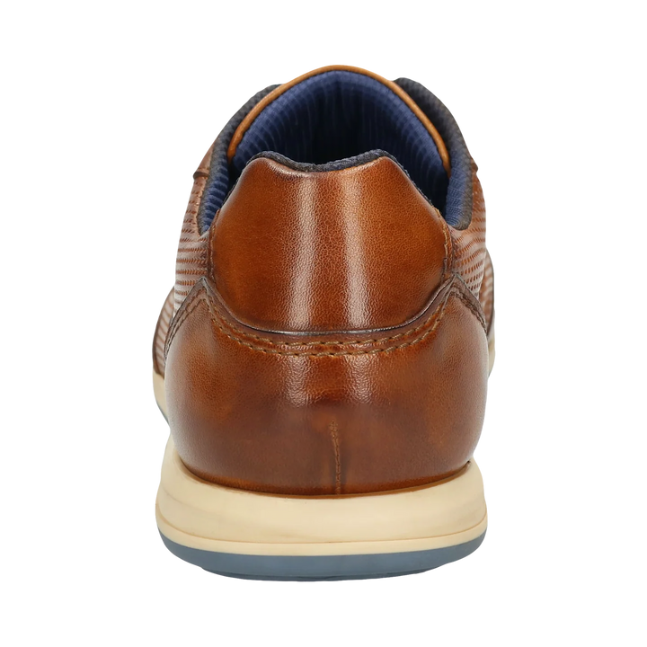 Bugatti Cognac Leather Stripe Trainer