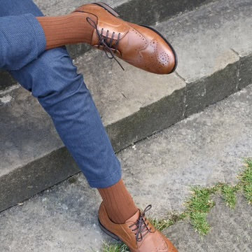 Swole Panda Chestnut Brown Bamboo Socks