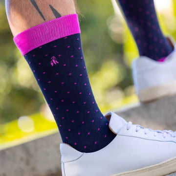 Swole Panda Spotted Pink Bamboo Socks
