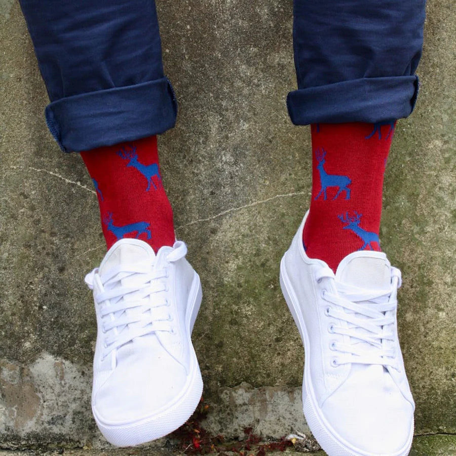 Swole Panda Red Stag Bamboo Socks