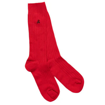Swole Panda Classic Red Bamboo Socks
