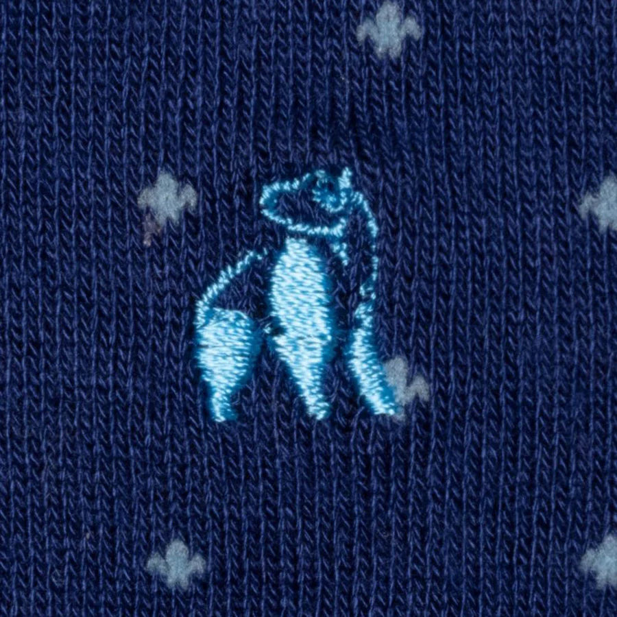 Swole Panda Spotted Sky Blue Bamboo Socks