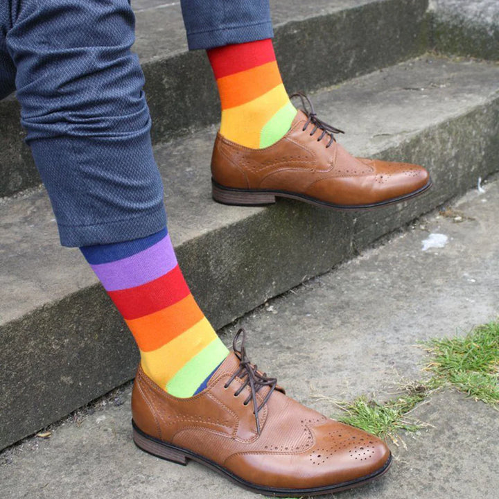 Swole Panda Pride Striped Bamboo Socks