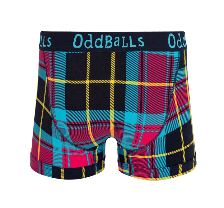 OddBalls Underwear - Tartan - Mens Cotton Boxer Shorts